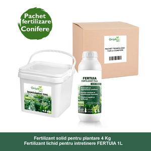 Pachet de Fertilizare Tuia și Conifere – Prindere Sigură & Verde Intens