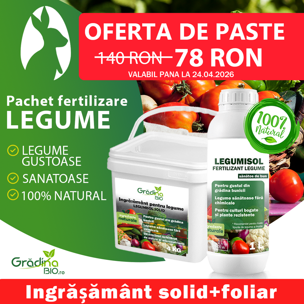 Pachet de Fertilizare pentru Legume Gradina BIO – Solid + Foliar