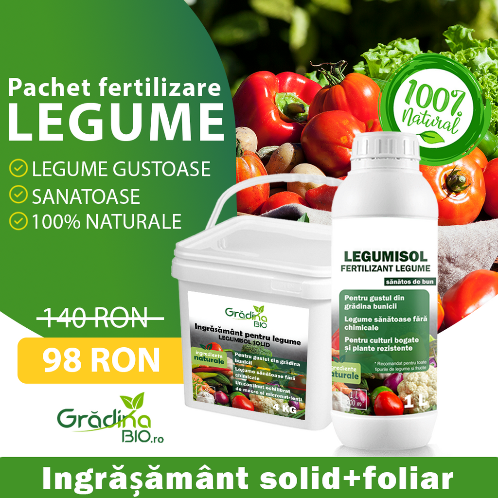 Pachet de Fertilizare pentru Legume Gradina BIO – Solid + Foliar
