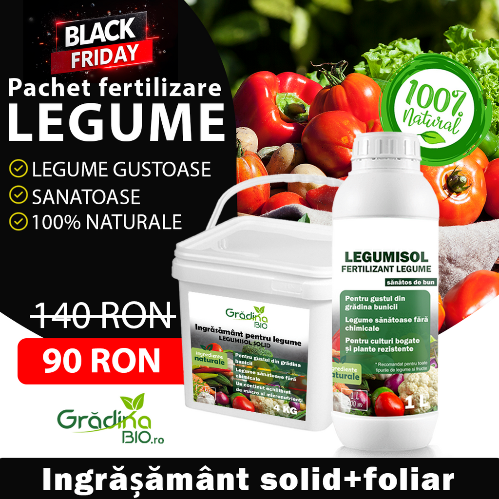 Pachet de Fertilizare pentru Legume Gradina BIO – Solid + Foliar