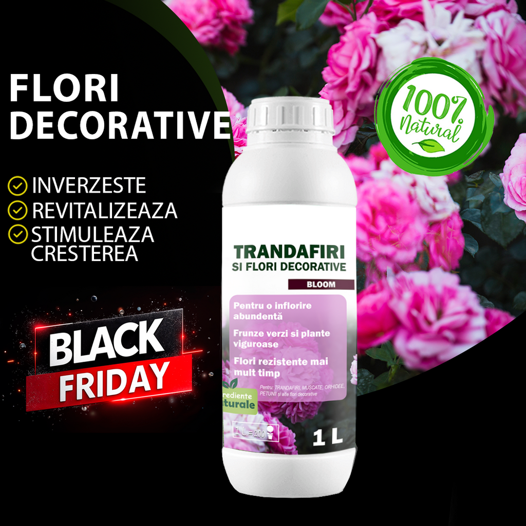 Fertilizant natural pentru Flori decorative Gradina Bio 1 L