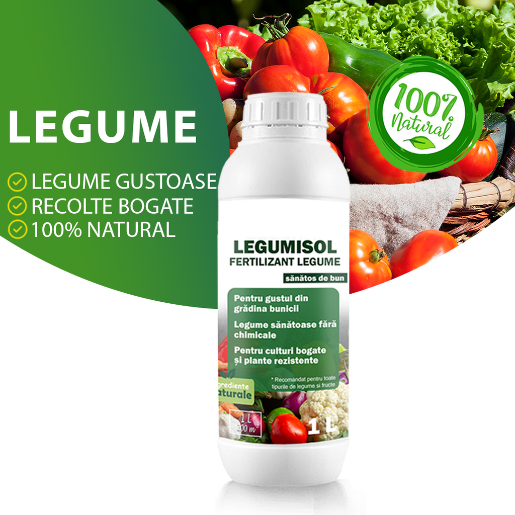 LEGUMISOL – Fertilizant Natural pentru Legume, Grădina Bio | 1 L