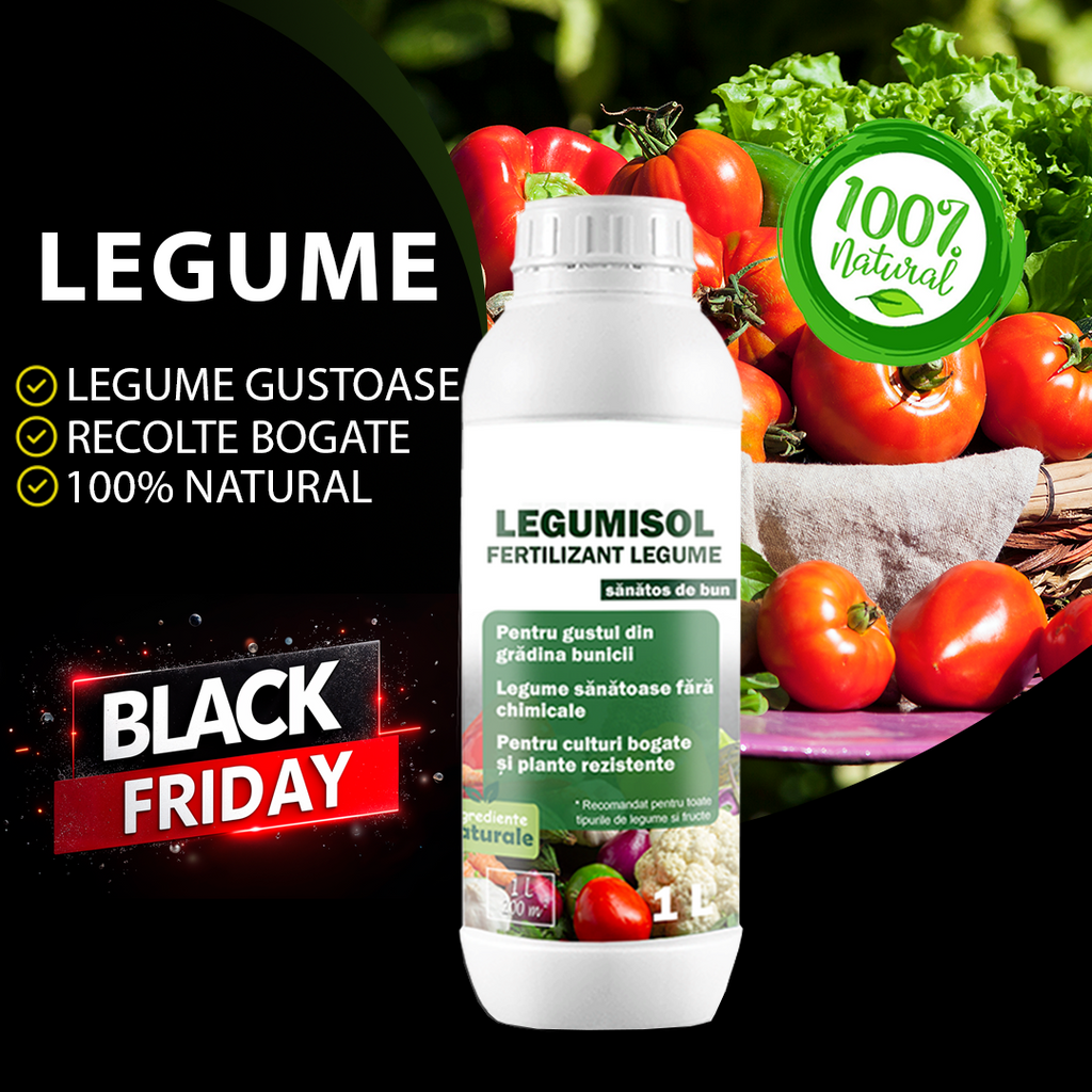 LEGUMISOL – Fertilizant Natural pentru Legume, Grădina Bio | 1 L